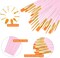 Acrylic Paint Brushes, 6 Packs/60 pcs Nylon Hair Paint Brush Set for All Purpose Oil Watercolor Painting Artist Professional Kits (Pink)